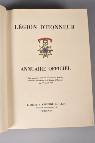 Légion d’Honneur. Annuaire officiel des membres...