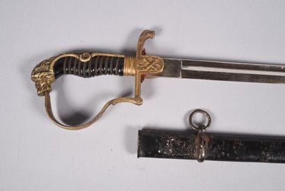 Sabre prussien d’officier d’artillerie, Monture...
