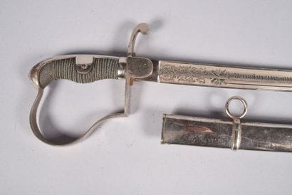 Sabre d’officier Badois d’artillerie. Monture...