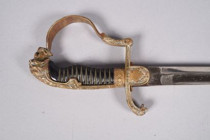 Sabre prussien d’officier d’artillerie. Monture...