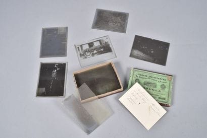 Ensemble de 7 plaques de verre en positif...