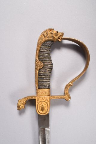 Sabre prussien d’officier de cavalerie légère,...