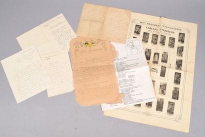 Lot de correspondances. Trois lettres de...