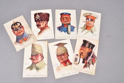 7 cartes postales illustrées par Emile Dupuis...