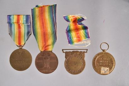 Médaille interalliée. Ensemble de 3 médailles...