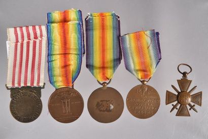 Médaille interalliée. Ensemble de 5 décorations...