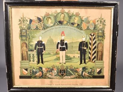 Souvenir de service militaire du garde Hornist...