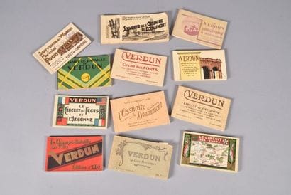 12 carnets de cartes-postales : Verdun, Douaumont,...
