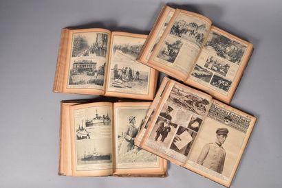 COURRIER de GUERRE. 4 volumes reliés du journal...