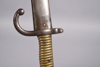 France. Sabre baïonnette modèle 1866 pour...