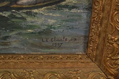 L.E. Charle « le sous-marin Oursin dans l’avant-port...