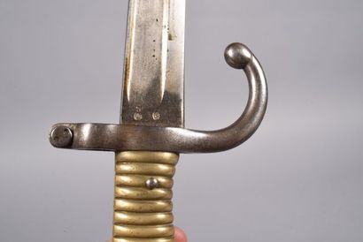 France. Sabre baïonnette modèle 1866 pour...