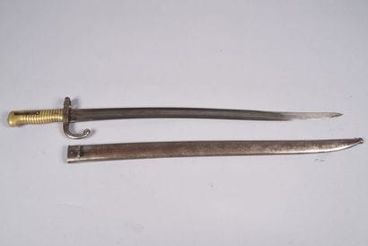 France. Sabre baïonnette modèle 1866 pour...
