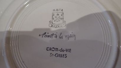MBFA Pornic, douze assiettes à dessert en...