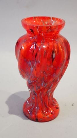 Verrerie contemporaine: lot de 3 vases et...