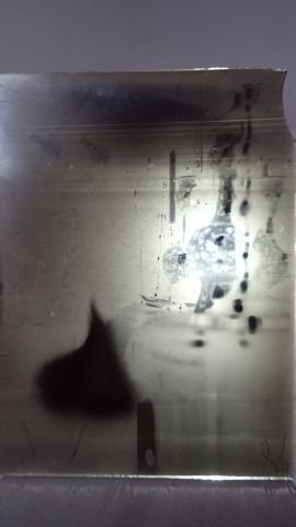 Huit plaques de photos sur verre d'un intérieur...