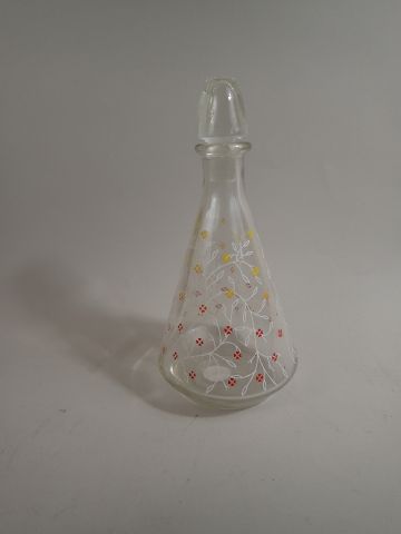 Service à liqueur en verre émaillé à décor...