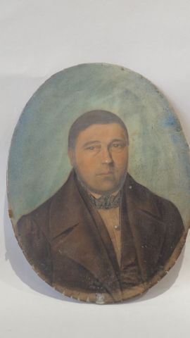 E. RIGAUD XIXè siècle, portrait d'homme....