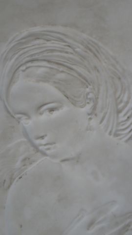 Lithophanie, portrait de femme. XIXème.1...