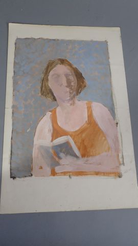 Pochette comprenant des dessins : fusains...