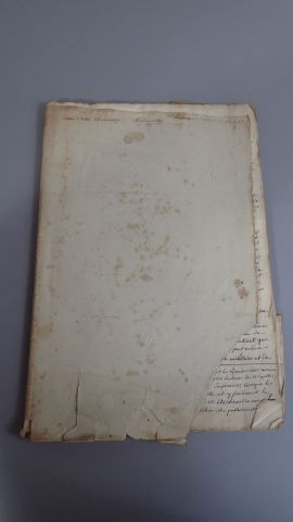 Cahier manuscrit relatif à l'histoire de...