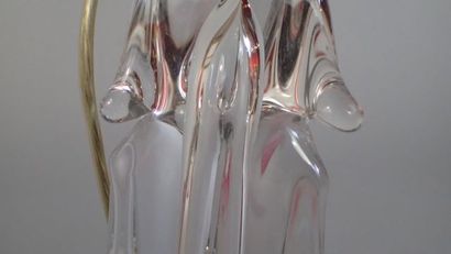 Cristal de Lorraine. Petit pied de lampe...