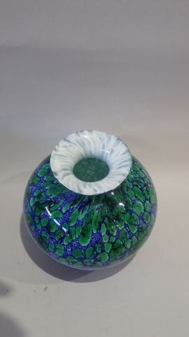 Verrerie contemporaine: lot de 3 vases et...