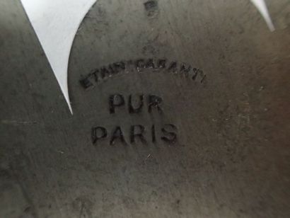 Henri. HUPPE (1855-?). Pichet en étain, bec...