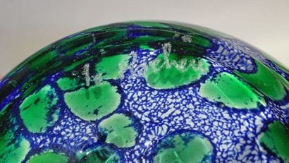 Verrerie contemporaine: lot de 3 vases et...