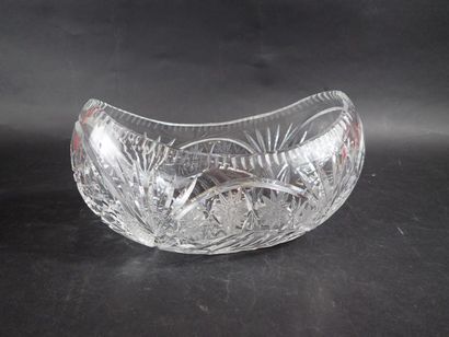 Coupe à fruits en cristal taillé de Lorraine...