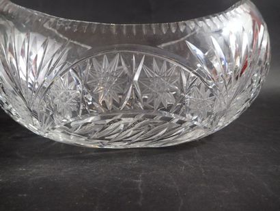 Coupe à fruits en cristal taillé de Lorraine...