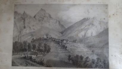 Ensemble de trois gravures en noire : 