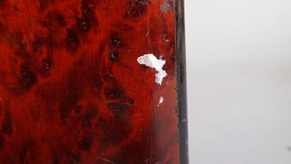 Cave à liqueur en bois de loupe et filets...