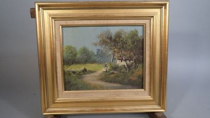 Ecole du XIXème siècle dans le goût de Barbizon,...