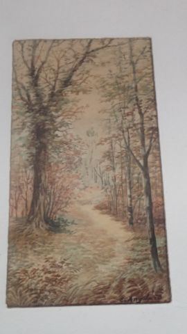 E. ANGILARD. Ensemble de quatre aquarelles,...