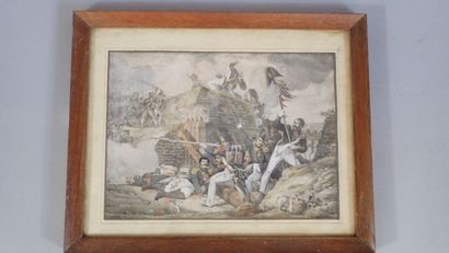 D'après Raffet, scène de Bataille Napoléonienne,...