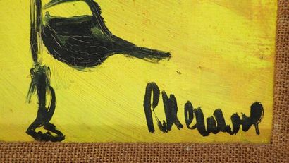 Huile sur toile, Xxème, signée en bas à droite...