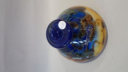 Verrerie contemporaine: lot de 3 vases et...