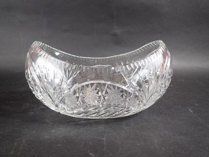 Coupe à fruits en cristal taillé de Lorraine...