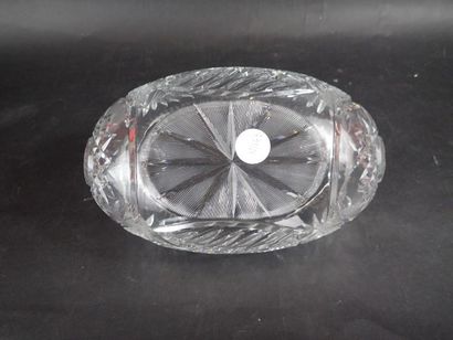Coupe à fruits en cristal taillé de Lorraine...