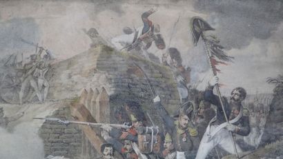 D'après Raffet, scène de Bataille Napoléonienne,...
