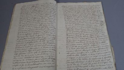 Cahier manuscrit relatif à l'histoire de...