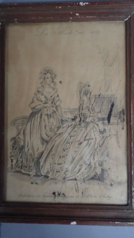 Ensemble de quatre gravures de mode du XIXème...
