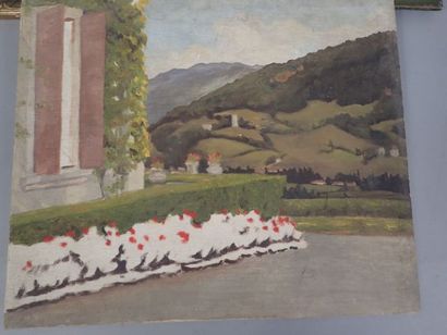 Ensemble d'huiles sur panneaux. - Ecole du...