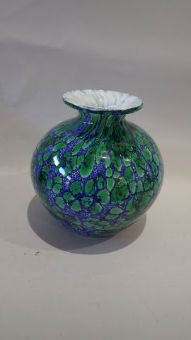 Verrerie contemporaine: lot de 3 vases et...