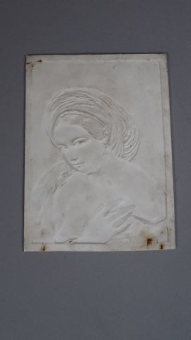 Lithophanie, portrait de femme. XIXème.1...