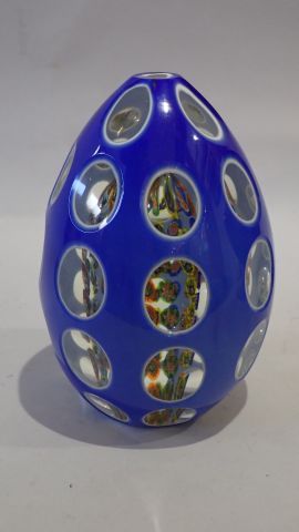 Verrerie contemporaine: lot de 3 vases et...
