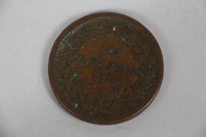 Un décime Honoré V en cuivre - Monaco - 1838...