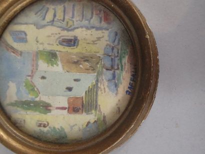 RAFFALLI (XXè), aquarelle miniature représentant...
