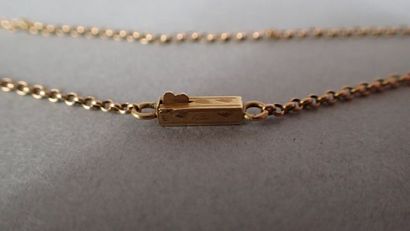 Chaine en or jaune, maille jaseron. Poids:...